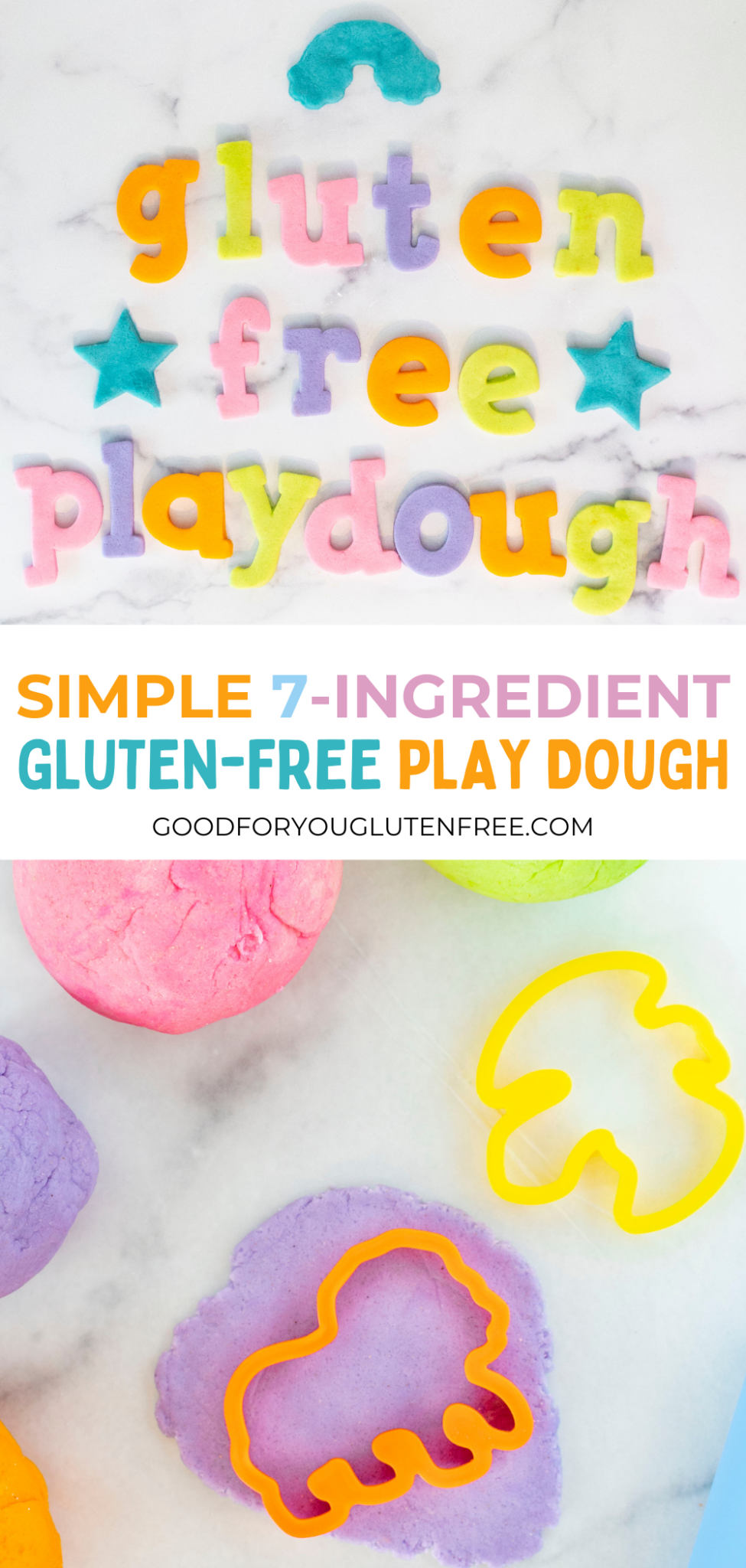 Simple GlutenFree PlayDough Made With 7 Ingredients! Good For You