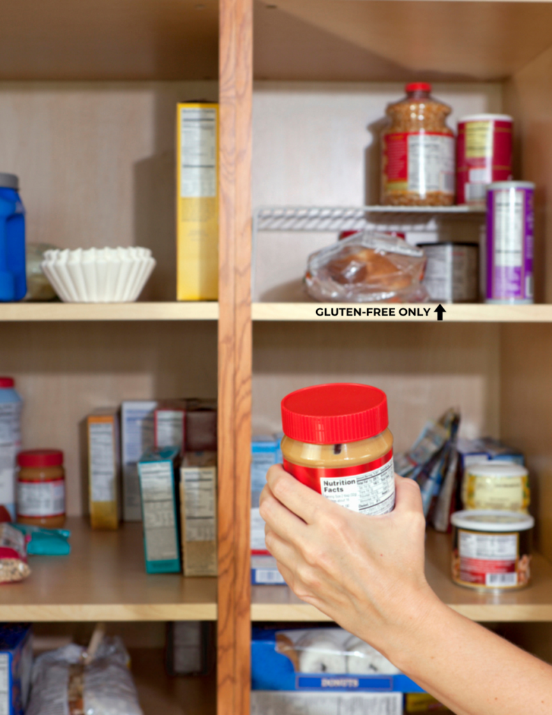 label shelves in pantry