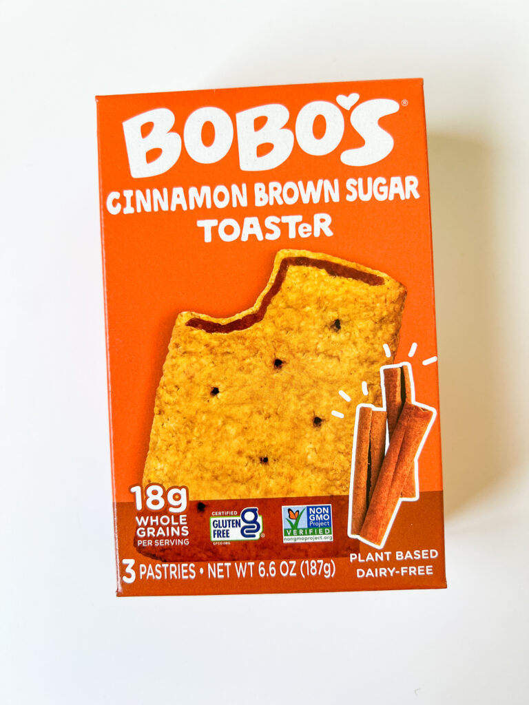 bobo's toaster pastry cinnamon brown sugar box