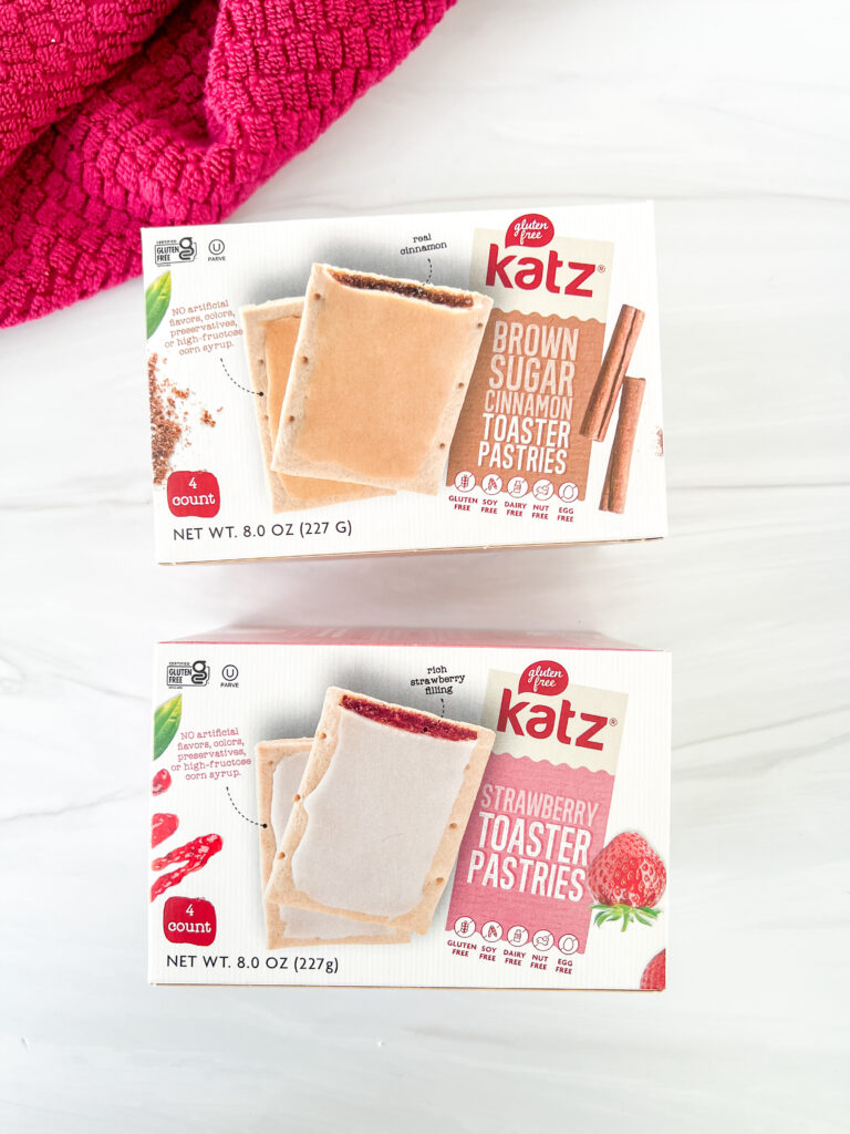 katz pop tarts in two flavors boxes
