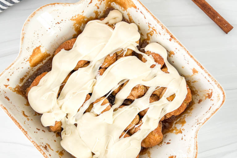 Doughy Gluten-Free Cinnamon Roll Bites with Cream Cheese Frosting